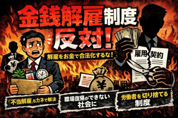 金銭解雇制度反対の説明